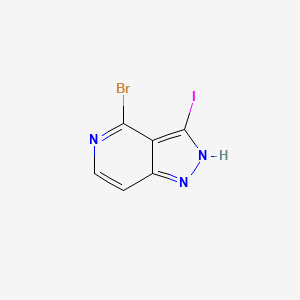 molecular formula C6H3BrIN3 B1144082 4-溴-3-碘-1H-吡唑并[4,3-c]吡啶 CAS No. 1357946-69-0