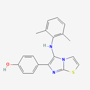 4-{5-[(2,6-Dimethylphenyl)amino]imidazo[2,1-b][1,3]thiazol-6-yl}phenol