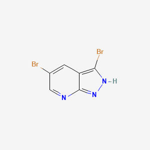 molecular formula C6H3Br2N3 B1144083 3,5-二溴-1H-吡唑并[3,4-b]吡啶 CAS No. 1352395-84-6