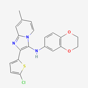 2-(5-chlorothiophen-2-yl)-N-(2,3-dihydro-1,4-benzodioxin-6-yl)-7-methylimidazo[1,2-a]pyridin-3-amine