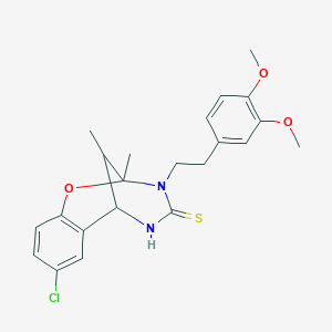 8-chloro-3-[2-(3,4-dimethoxyphenyl)ethyl]-2,11-dimethyl-2,3,5,6-tetrahydro-4H-2,6-methano-1,3,5-benzoxadiazocine-4-thione