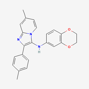 N-(2,3-dihydro-1,4-benzodioxin-6-yl)-7-methyl-2-(4-methylphenyl)imidazo[1,2-a]pyridin-3-amine