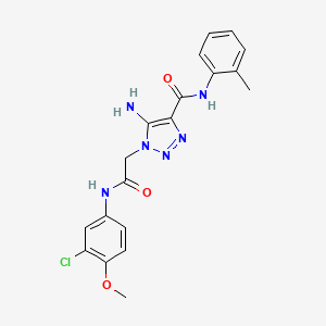 5-amino-1-{2-[(3-chloro-4-methoxyphenyl)amino]-2-oxoethyl}-N-(2-methylphenyl)-1H-1,2,3-triazole-4-carboxamide