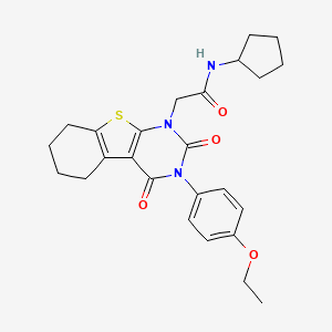 N-cyclopentyl-2-[3-(4-ethoxyphenyl)-2,4-dioxo-3,4,5,6,7,8-hexahydro[1]benzothieno[2,3-d]pyrimidin-1(2H)-yl]acetamide