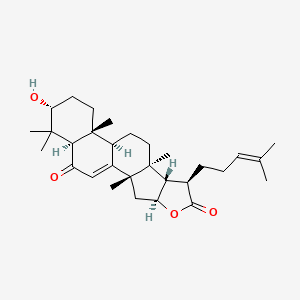 molecular formula C30H44O5 B1144095 （2S，4S，7R，8S，9S，12R，13R，16R，18R）-16-羟基-2，9，13，17，17-五甲基-7-（4-甲基戊-3-烯基）-5-氧杂五环[10.8.0.02,9.04,8.013,18]二十-1（20）-烯-6，19-二酮 CAS No. 1222475-77-5