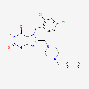 8-((4-benzylpiperazin-1-yl)methyl)-7-(2,4-dichlorobenzyl)-1,3-dimethyl-1H-purine-2,6(3H,7H)-dione