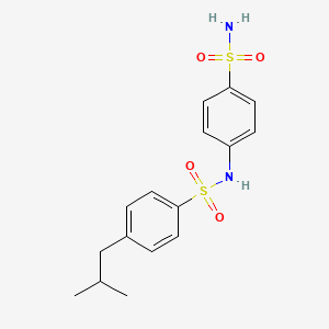 4-(2-methylpropyl)-N-(4-sulfamoylphenyl)benzenesulfonamide