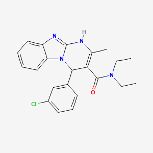 4-(3-chlorophenyl)-N,N-diethyl-2-methyl-1,4-dihydropyrimido[1,2-a]benzimidazole-3-carboxamide