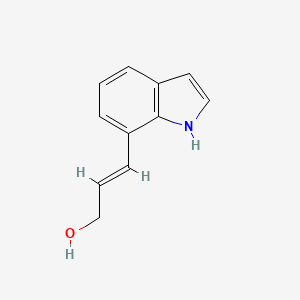 molecular formula C11H11NO B1144101 2-Propen-1-ol, 3-(1H-indol-7-yl)- CAS No. 1314947-18-6