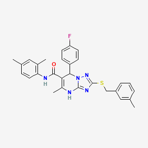 N-(2,4-dimethylphenyl)-7-(4-fluorophenyl)-5-methyl-2-[(3-methylbenzyl)sulfanyl]-4,7-dihydro[1,2,4]triazolo[1,5-a]pyrimidine-6-carboxamide