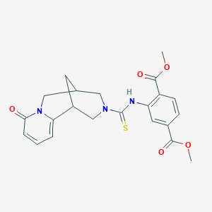 dimethyl 2-{[(8-oxo-1,5,6,8-tetrahydro-2H-1,5-methanopyrido[1,2-a][1,5]diazocin-3(4H)-yl)carbonothioyl]amino}terephthalate