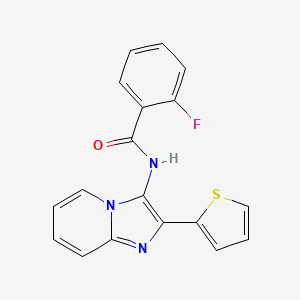 2-Fluoro-N-[2-(thiophen-2-YL)imidazo[1,2-A]pyridin-3-YL]benzamide