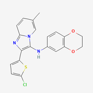 2-(5-chlorothiophen-2-yl)-N-(2,3-dihydro-1,4-benzodioxin-6-yl)-6-methylimidazo[1,2-a]pyridin-3-amine