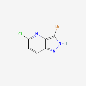 molecular formula C6H3BrClN3 B1144110 3-Bromo-5-chloro-1H-pyrazolo[4,3-b]pyridine CAS No. 1352892-94-4