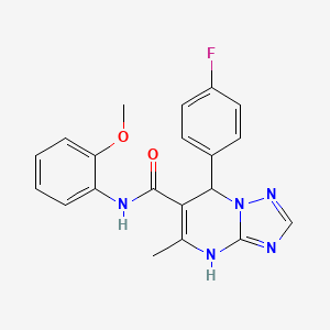 molecular formula C20H18FN5O2 B11441109 7-(4-fluorophenyl)-N-(2-methoxyphenyl)-5-methyl-4,7-dihydro[1,2,4]triazolo[1,5-a]pyrimidine-6-carboxamide 