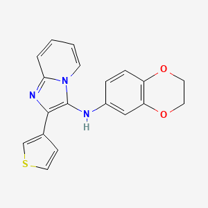 N-(2,3-dihydro-1,4-benzodioxin-6-yl)-2-(thiophen-3-yl)imidazo[1,2-a]pyridin-3-amine