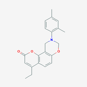 9-(2,4-dimethylphenyl)-4-ethyl-9,10-dihydro-2H,8H-chromeno[8,7-e][1,3]oxazin-2-one