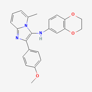 N-(2,3-dihydro-1,4-benzodioxin-6-yl)-2-(4-methoxyphenyl)-5-methylimidazo[1,2-a]pyridin-3-amine