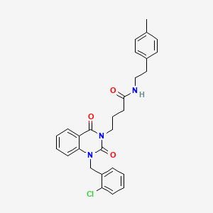 4-[1-(2-chlorobenzyl)-2,4-dioxo-1,4-dihydroquinazolin-3(2H)-yl]-N-[2-(4-methylphenyl)ethyl]butanamide