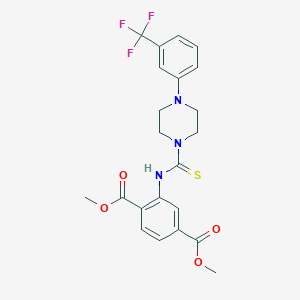 Dimethyl 2-[({4-[3-(trifluoromethyl)phenyl]piperazin-1-yl}carbonothioyl)amino]benzene-1,4-dicarboxylate