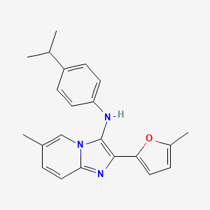 6-methyl-2-(5-methylfuran-2-yl)-N-[4-(propan-2-yl)phenyl]imidazo[1,2-a]pyridin-3-amine