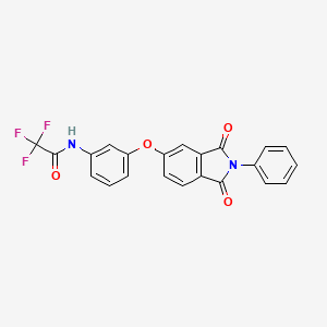 N-{3-[(1,3-dioxo-2-phenyl-2,3-dihydro-1H-isoindol-5-yl)oxy]phenyl}-2,2,2-trifluoroacetamide