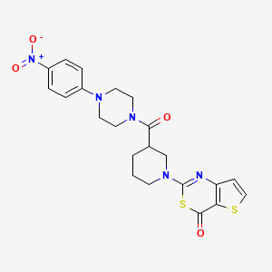 2-(3-{[4-(4-nitrophenyl)piperazin-1-yl]carbonyl}piperidin-1-yl)-4H-thieno[3,2-d][1,3]thiazin-4-one