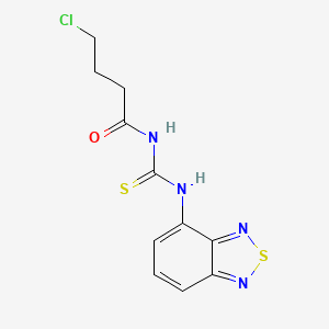 molecular formula C11H11ClN4OS2 B11441215 N-(2,1,3-benzothiadiazol-4-ylcarbamothioyl)-4-chlorobutanamide 