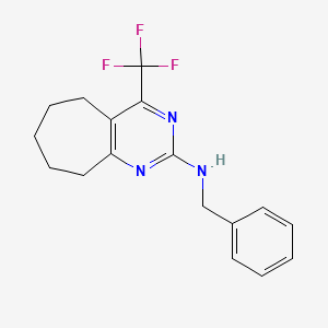 N-benzyl-4-(trifluoromethyl)-6,7,8,9-tetrahydro-5H-cyclohepta[d]pyrimidin-2-amine