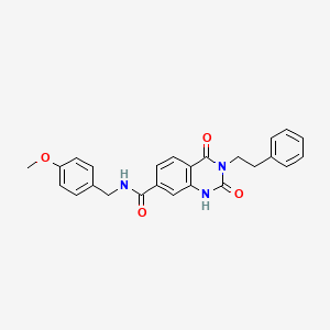 N-(4-methoxybenzyl)-2,4-dioxo-3-phenethyl-1,2,3,4-tetrahydroquinazoline-7-carboxamide