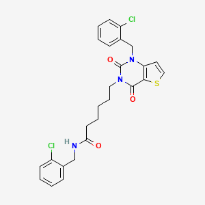 N-(2-chlorobenzyl)-6-[1-(2-chlorobenzyl)-2,4-dioxo-1,4-dihydrothieno[3,2-d]pyrimidin-3(2H)-yl]hexanamide