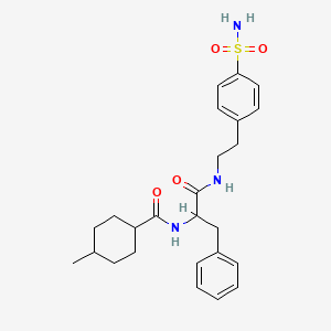 Nalpha-[(4-methylcyclohexyl)carbonyl]-N-[2-(4-sulfamoylphenyl)ethyl]phenylalaninamide