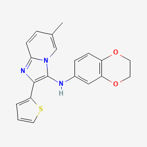 N-(2,3-dihydro-1,4-benzodioxin-6-yl)-6-methyl-2-(thiophen-2-yl)imidazo[1,2-a]pyridin-3-amine