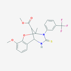 methyl 10-methoxy-2-methyl-4-thioxo-3-[3-(trifluoromethyl)phenyl]-3,4,5,6-tetrahydro-2H-2,6-methano-1,3,5-benzoxadiazocine-11-carboxylate