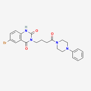 6-bromo-3-(4-oxo-4-(4-phenylpiperazin-1-yl)butyl)quinazoline-2,4(1H,3H)-dione