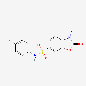 N-(3,4-dimethylphenyl)-3-methyl-2-oxo-2,3-dihydro-1,3-benzoxazole-6-sulfonamide