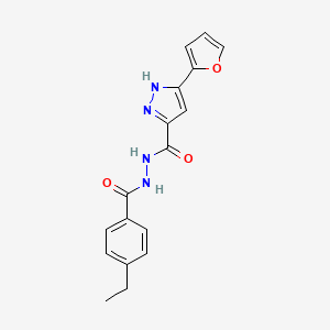 N'-[(4-ethylphenyl)carbonyl]-3-(furan-2-yl)-1H-pyrazole-5-carbohydrazide