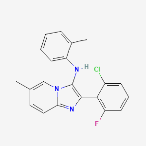 molecular formula C21H17ClFN3 B11441414 2-(2-chloro-6-fluorophenyl)-6-methyl-N-(2-methylphenyl)imidazo[1,2-a]pyridin-3-amine 