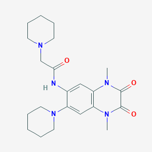 N-[1,4-dimethyl-2,3-dioxo-7-(piperidin-1-yl)-1,2,3,4-tetrahydroquinoxalin-6-yl]-2-(piperidin-1-yl)acetamide