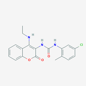 molecular formula C19H18ClN3O3 B11441448 1-(5-chloro-2-methylphenyl)-3-[4-(ethylamino)-2-oxo-2H-chromen-3-yl]urea 