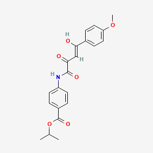 propan-2-yl 4-[[(Z)-4-hydroxy-4-(4-methoxyphenyl)-2-oxobut-3-enoyl]amino]benzoate