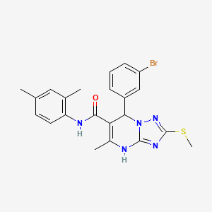 7-(3-bromophenyl)-N-(2,4-dimethylphenyl)-5-methyl-2-(methylsulfanyl)-4,7-dihydro[1,2,4]triazolo[1,5-a]pyrimidine-6-carboxamide