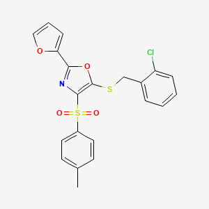 5-[(2-Chlorobenzyl)sulfanyl]-2-(furan-2-yl)-4-[(4-methylphenyl)sulfonyl]-1,3-oxazole