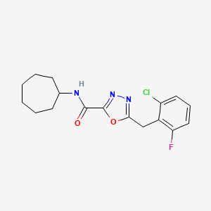 5-(2-chloro-6-fluorobenzyl)-N-cycloheptyl-1,3,4-oxadiazole-2-carboxamide