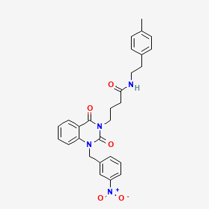 N-(4-methylphenethyl)-4-(1-(3-nitrobenzyl)-2,4-dioxo-1,2-dihydroquinazolin-3(4H)-yl)butanamide