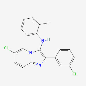 6-chloro-2-(3-chlorophenyl)-N-(2-methylphenyl)imidazo[1,2-a]pyridin-3-amine