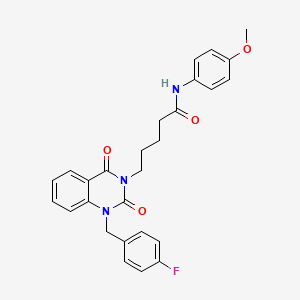 5-[1-(4-fluorobenzyl)-2,4-dioxo-1,4-dihydroquinazolin-3(2H)-yl]-N-(4-methoxyphenyl)pentanamide