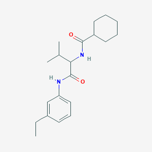 N-{1-[(3-ethylphenyl)amino]-3-methyl-1-oxobutan-2-yl}cyclohexanecarboxamide