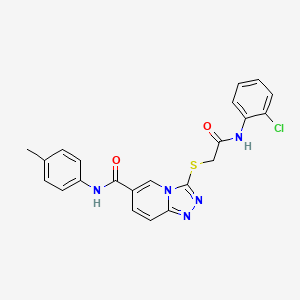 3-({2-[(2-chlorophenyl)amino]-2-oxoethyl}sulfanyl)-N-(4-methylphenyl)[1,2,4]triazolo[4,3-a]pyridine-6-carboxamide