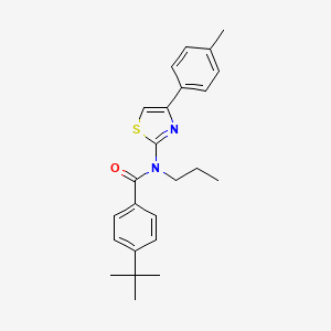 4-tert-butyl-N-[4-(4-methylphenyl)-1,3-thiazol-2-yl]-N-propylbenzamide